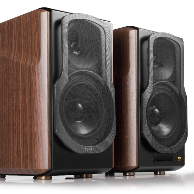 Edifier S2000MKIII Hi-Res Audio Active 2.0 Bluetooth Bookshelf Speaker Set - Brown