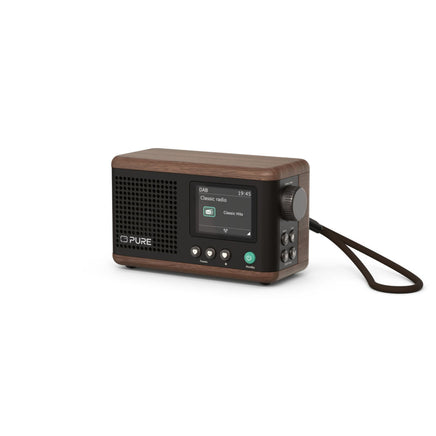 PURE Classic Mini - The Charming Portable Digital Radio, Black/Walnut