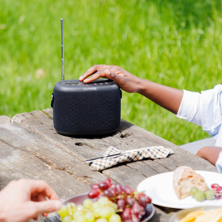 PURE Woodland Waterproof Outdoor Speaker with Bluetooth and FM/DAB+ Radio, Black
