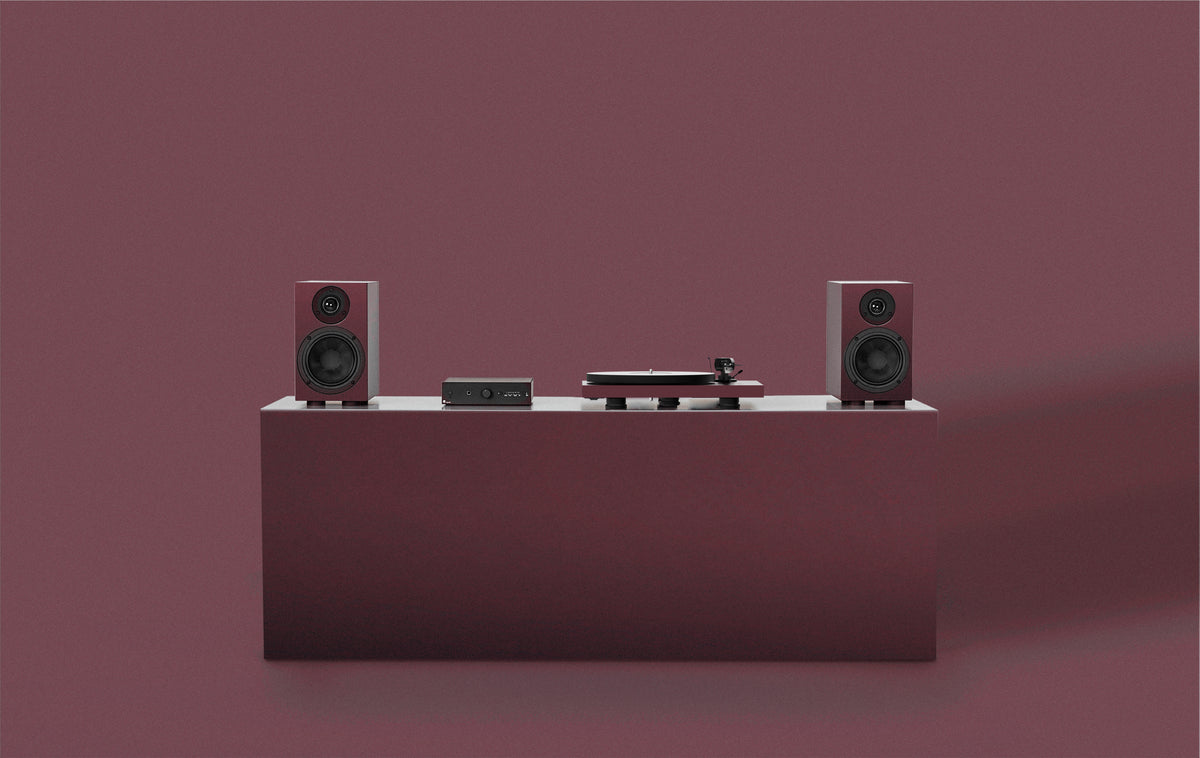 Pro-Ject Colourful Audio System 2 Hi-Fi Set - Wine Red Satin