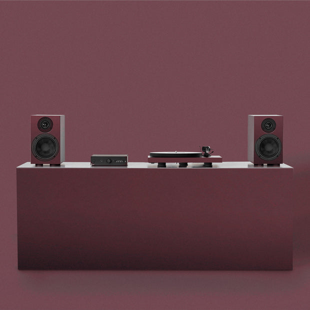 Pro-Ject Colourful Audio System 2 Hi-Fi Set - Wine Red Satin
