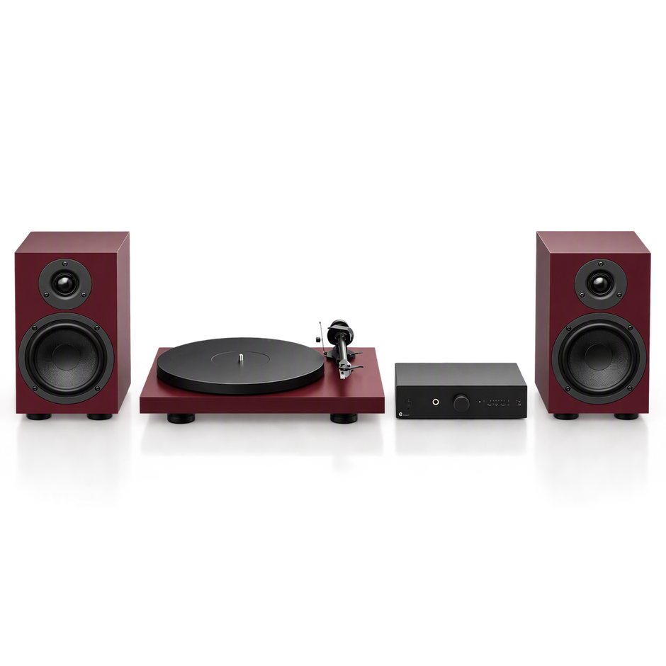 Pro-Ject Colourful Audio System 2 Hi-Fi Set - Wine Red Satin