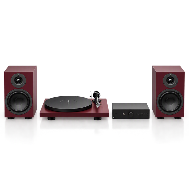 Pro-Ject Colourful Audio System 2 Hi-Fi Set - Wine Red Satin