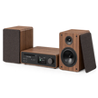 PURE Stereo Music System with Internet Radio, DAB+, FM, CD, Bluetooth and Phono Input Black/Walnut