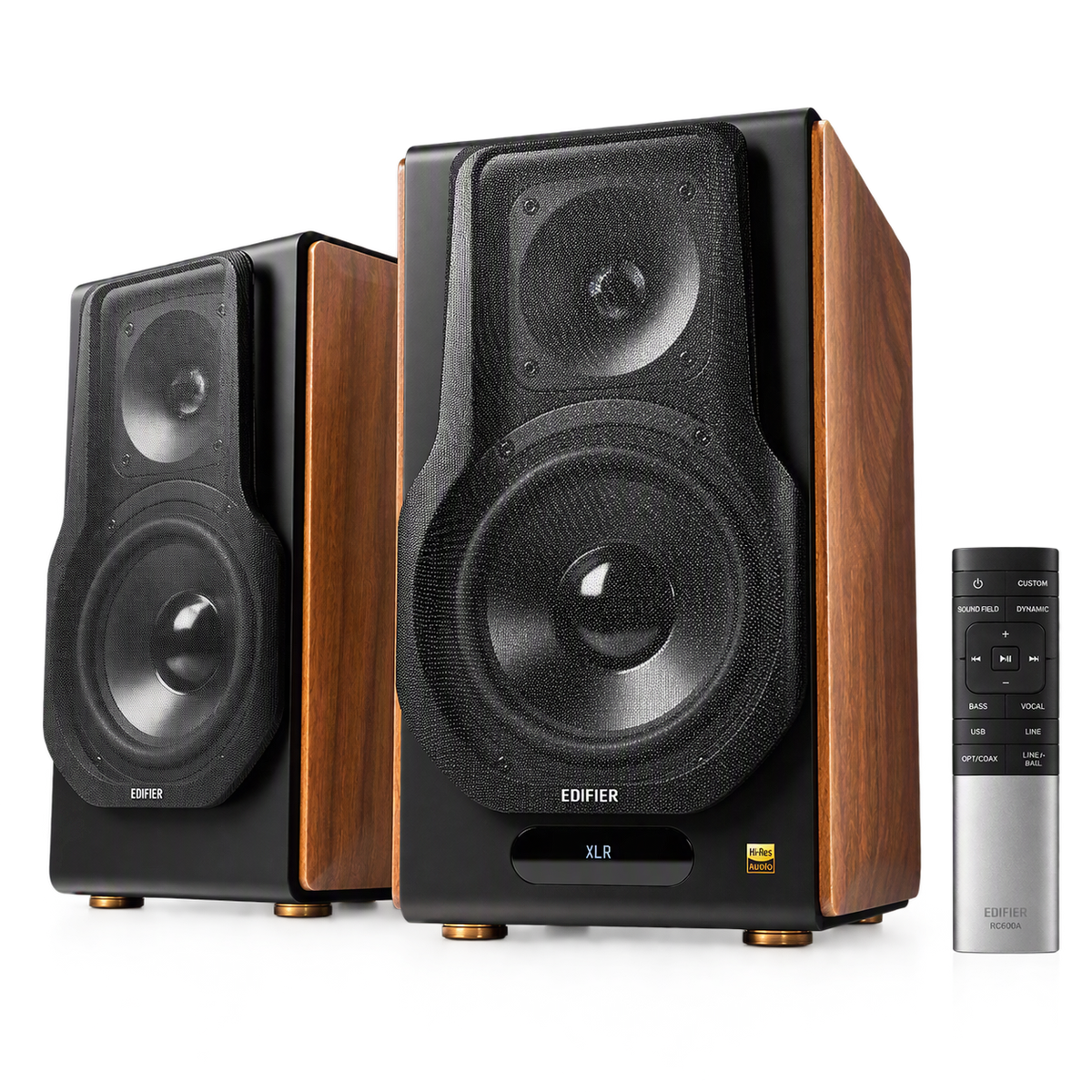 Edifier S3000MKII 2.0 Hi-Res Wireless Bluetooth Bookshelf Speaker Set - Brown