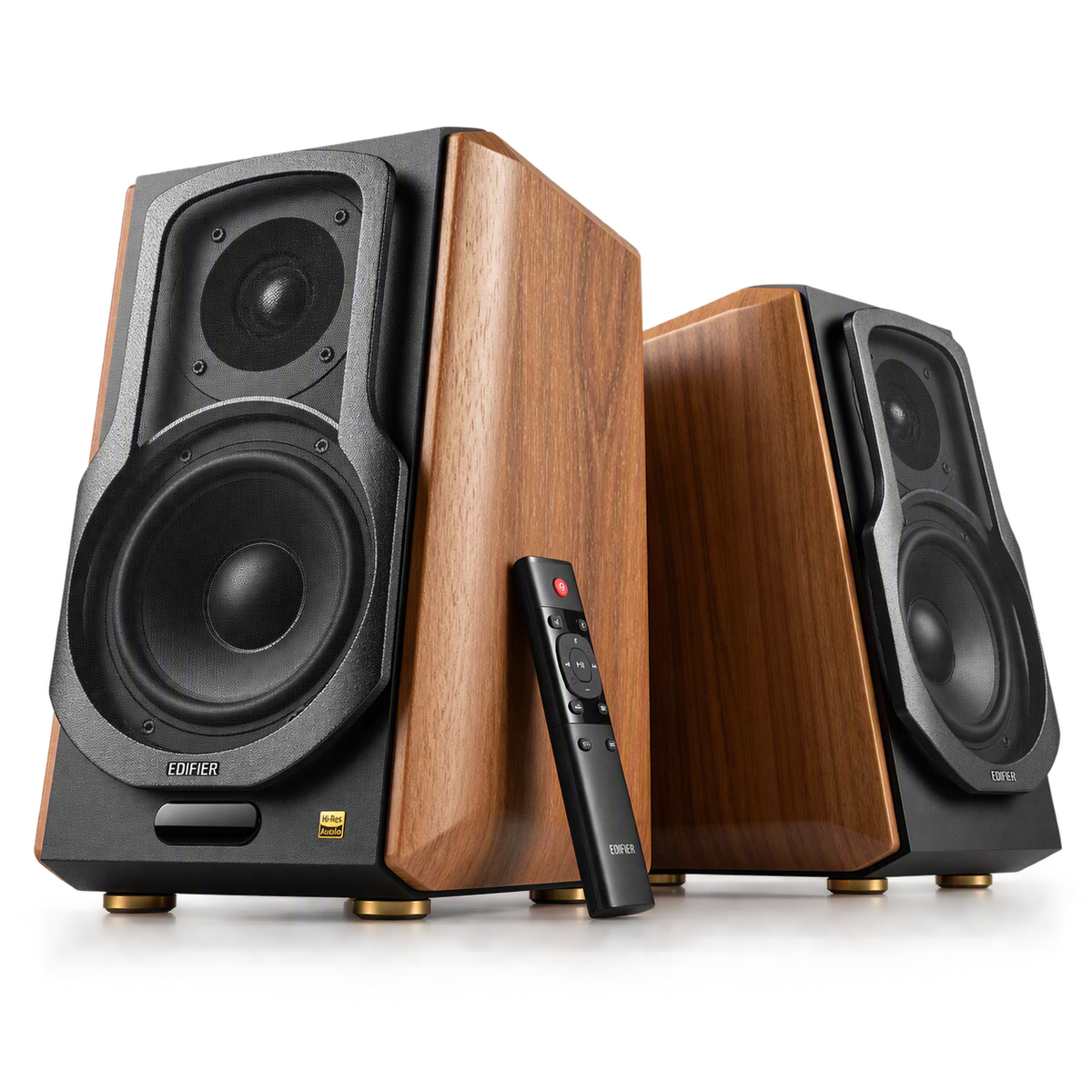 Edifier S1000MKII Hi-Res Audio Active 2.0 Bluetooth Bookshelf Speaker Set - Brown